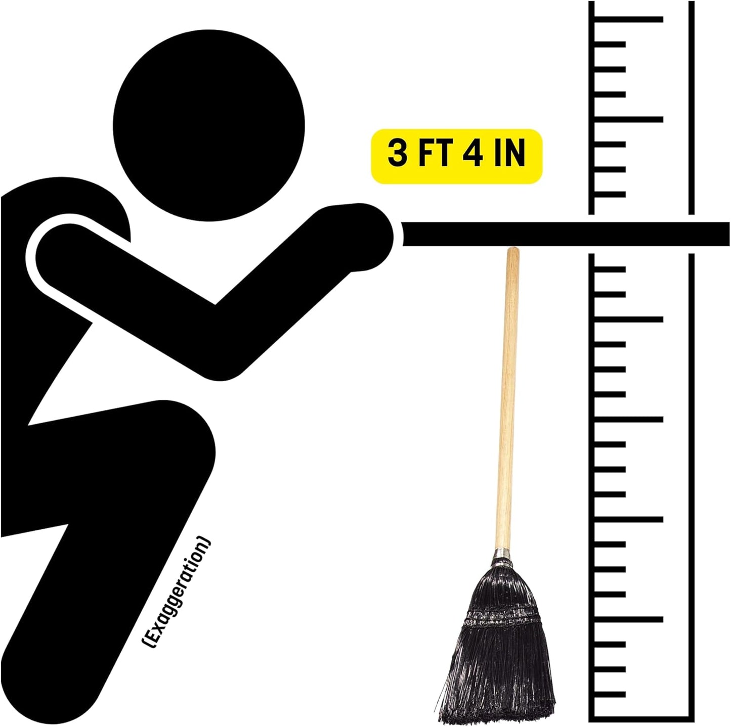 Carlisle FoodService Products CFS Synthetic Corn Black Toy/Lobby Broom - 1 Each.