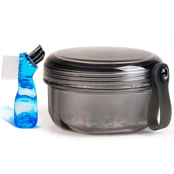 Leakproof Denture Case Denture Soaking Cup False Teeth Container, Dental - Image 9