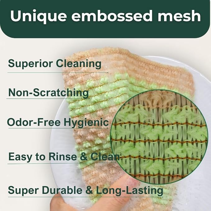 mibboom's Dish Scrubbers – Non-Scratch, Reusable Kitchen Sponges - Image 3