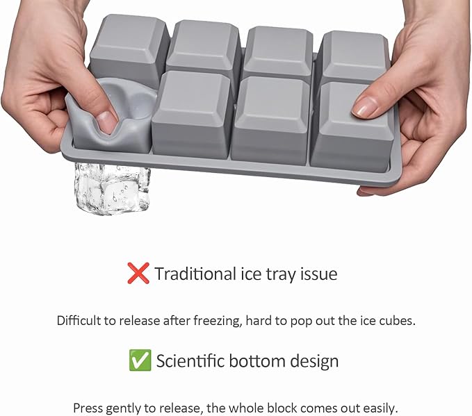 2 Pack Silicone 2 Inch Large Ice Cube Molds - Image 4