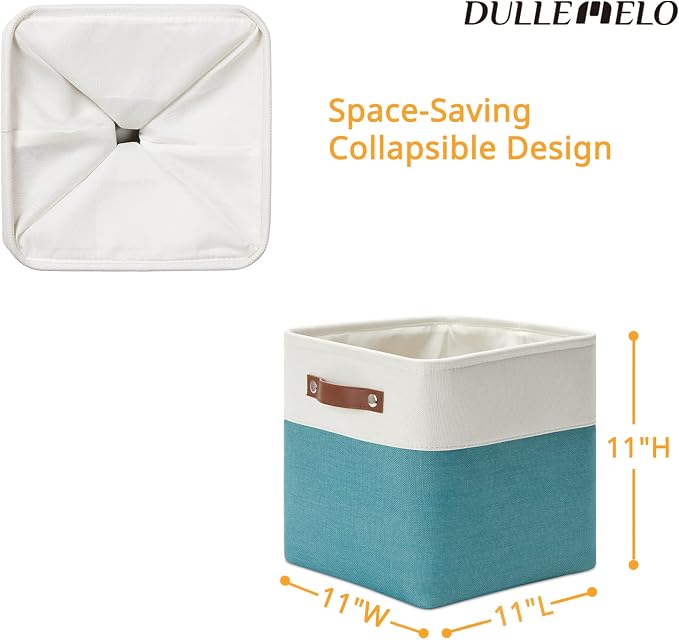 DULLEMELO Foldable Storage Cubes 11 x 11 Organizer Bins, Canvas Storage Bins - Image 2