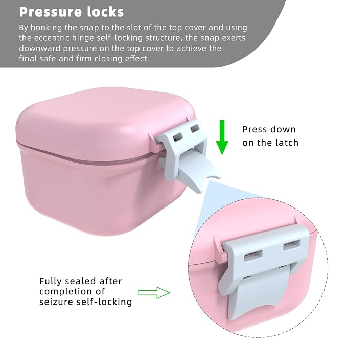 ARGOMAX Leak Proof Denture Bath Cup, Portable Soaking Denture Box, Denture Bath - Image 5