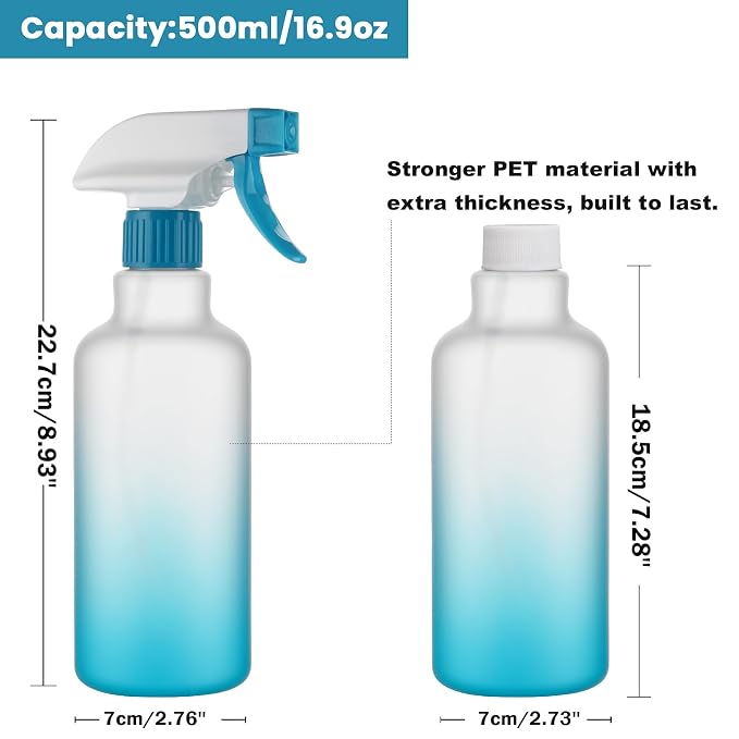 Spray Bottles 16.9oz/500ml Plastic Spray Bottle - Image 3
