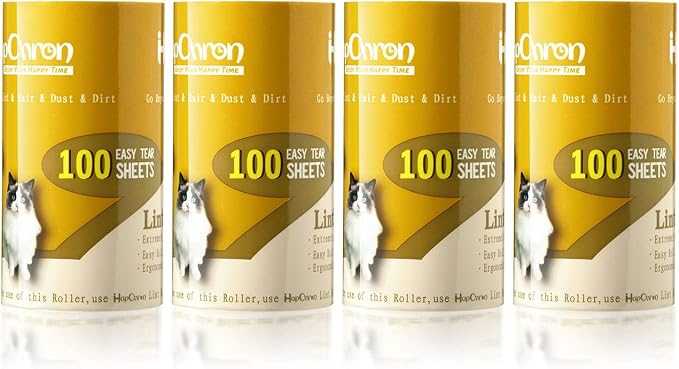 Extra Sticky Lint Roller Refills Only, Total 400 Easy Tear Sheets, Insert Tube by HapChron