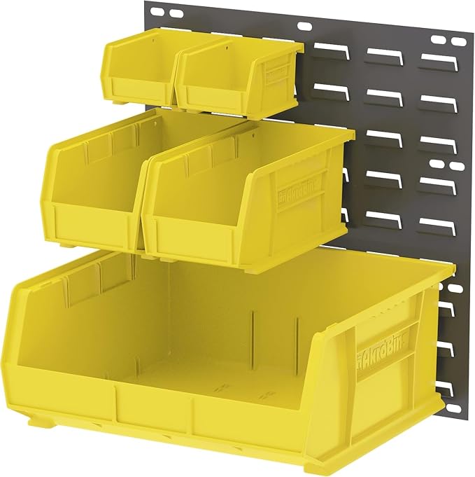 Akro-Mils 30210 AkroBins Plastic Storage Bins, Space-Saving Stackable Bins