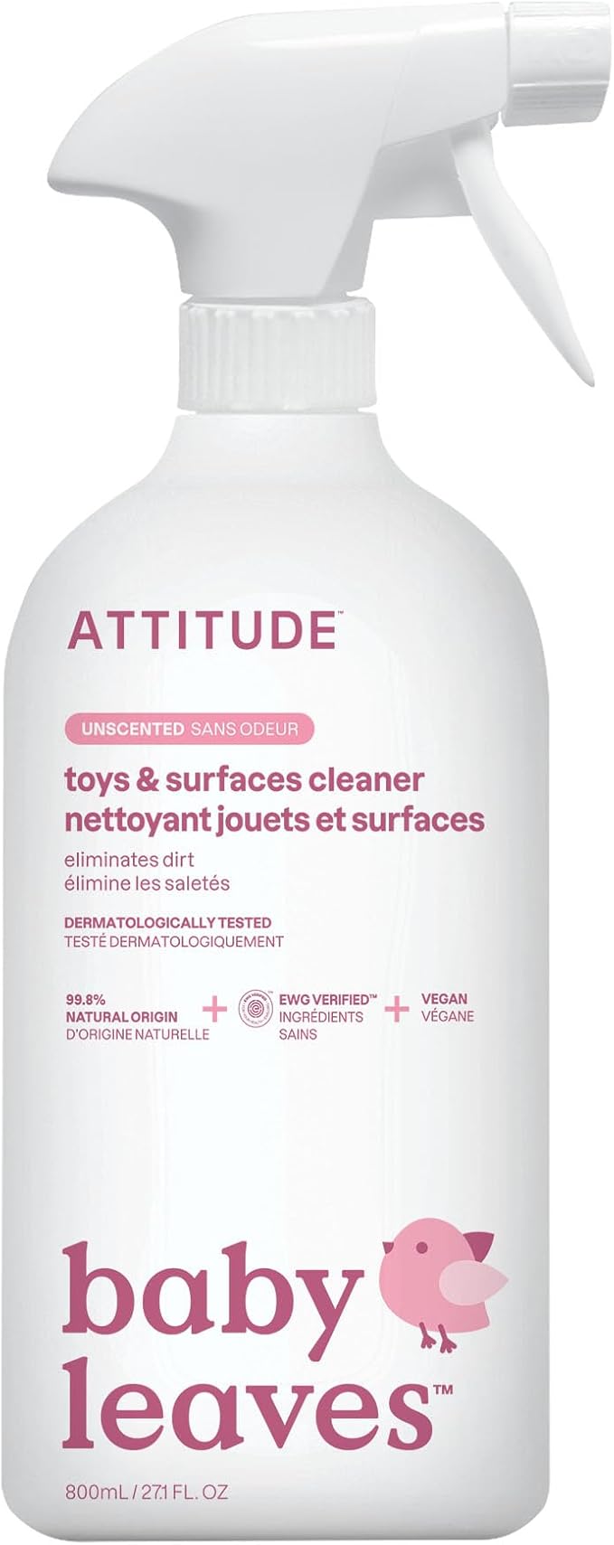 ATTITUDE Toy and Surface Cleaner, EWG Verified Multi-Surface Products, by ATTITUDE