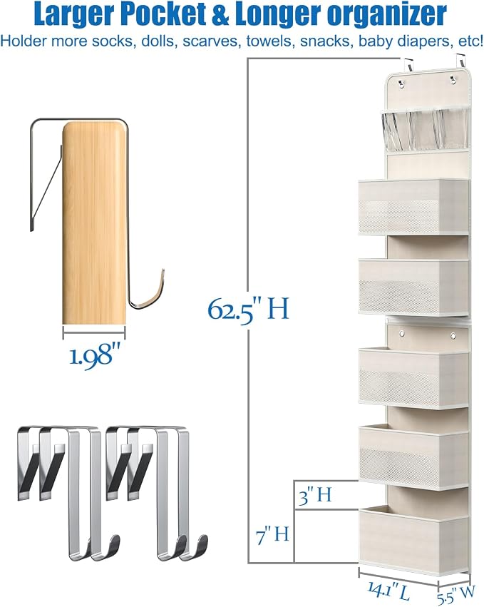 Closet Organizers and Storage, Over The Door Organizer, 6 Shelf Camper Storage - Image 3