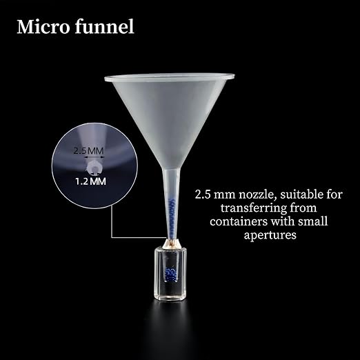 12 Pcs Small Funnel & Mini Funnel 1.57" Opening, 0.1" Narrow Tip - Image 3