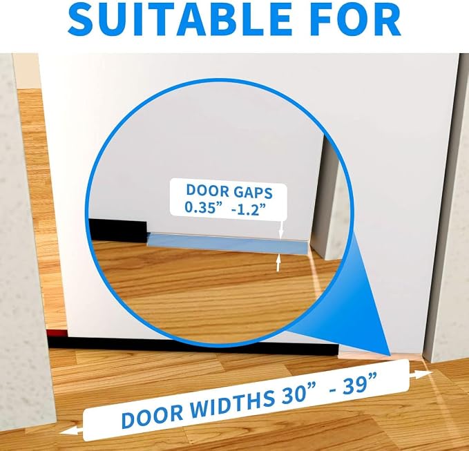 Door Draft Stopper, Strong Adhesive Door Sweep - Image 3