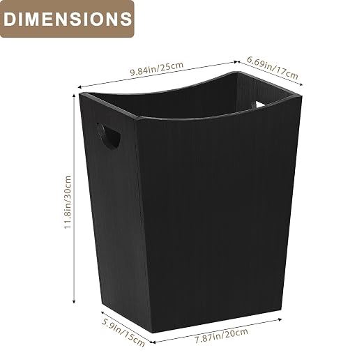 SEHERTIWY Wood Trash Can, Farmhouse Wastebasket Bin - Image 4