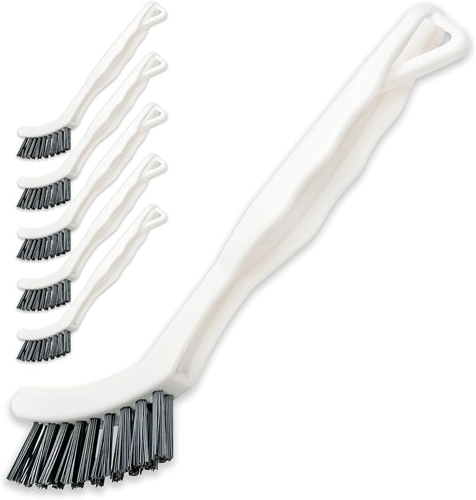 6-Pack Grout Cleaner Brush Scrub Set by SupplyMaid