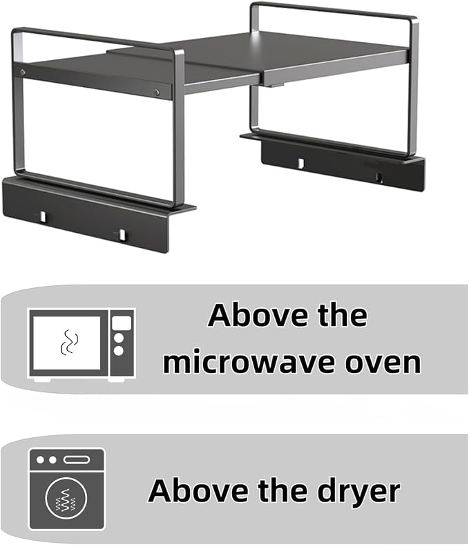 Adjustable Fridge Top Storage Rack, 12.4"-23.62" Expandable Organizer Shelf - Image 7