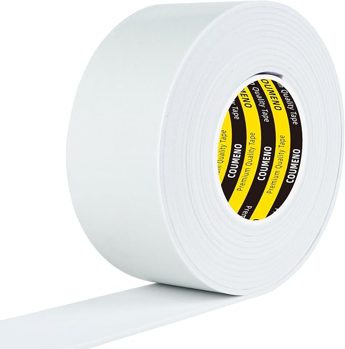 EVA Single-Sided Adhesive White Foam Tape, Single-Sided Sealing Strip Foam Pad by COUMENOAdhesivetape