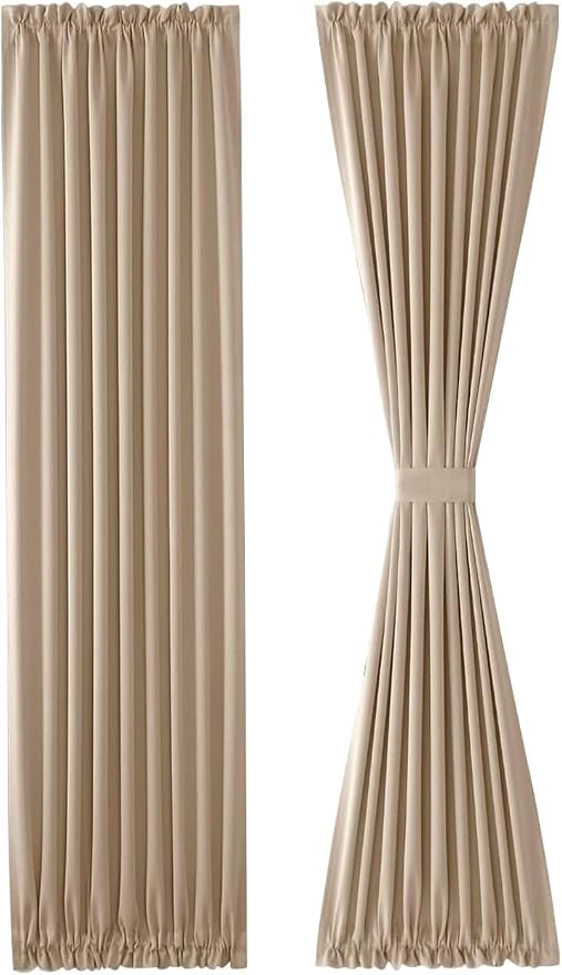 DWCN French Door Curtains – Rod Pocket Thermal Blackout Curtain - Image 7