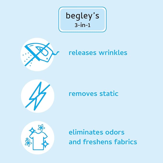 Begley's 3-in-1 Wrinkle Remover, Quick Fix Wrinkle Release, Static Cling Remover - Image 2