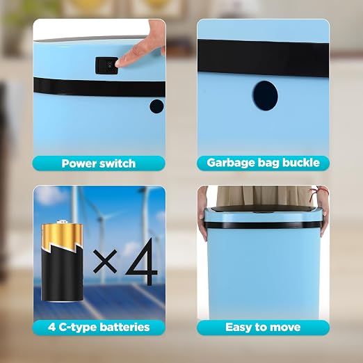 Automatic Motion Sensor Bathroom Trash Can - Image 6