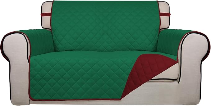 PureFit Reversible Quilted Sofa Cover, Water Resistant Slipcover Furniture by PureFit