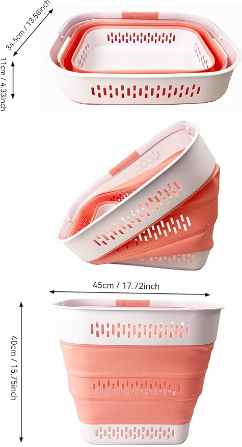 SAMMART 40L Collapsible Plastic Laundry Basket - Image 7