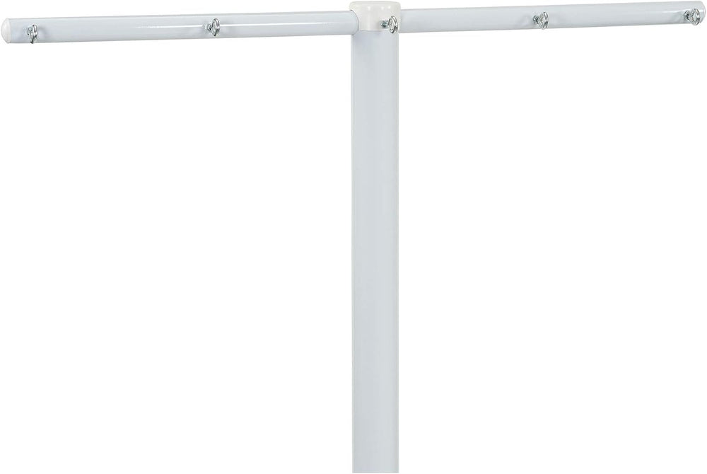 Household Essentials Mega Outdoor Clothesline T‑Post, Galvanized Steel Single...