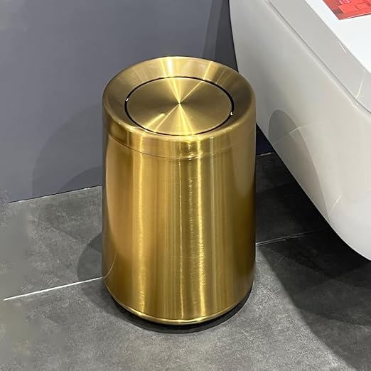 10 L/3 Gallen, Brushed Stainless Steel Garbage Can - Image 2