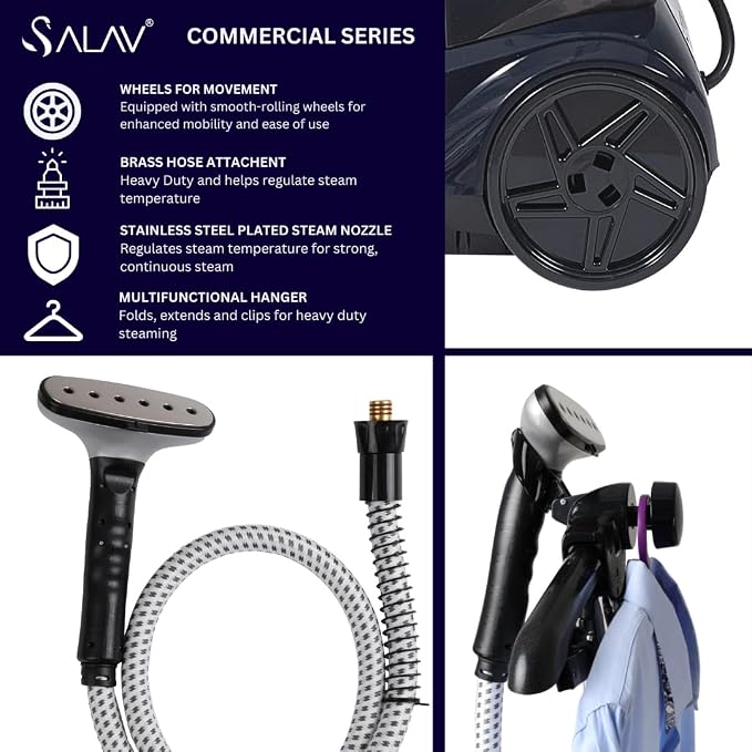 SALAV® Heavy Duty Smart Auto Shut-off Commercial Full-Size Garment Steamer - Image 5