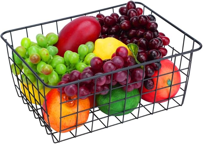 Kitchen Wire Baskets Farmhouse Decor Metal Food Storage Organizer, Household - Image 8