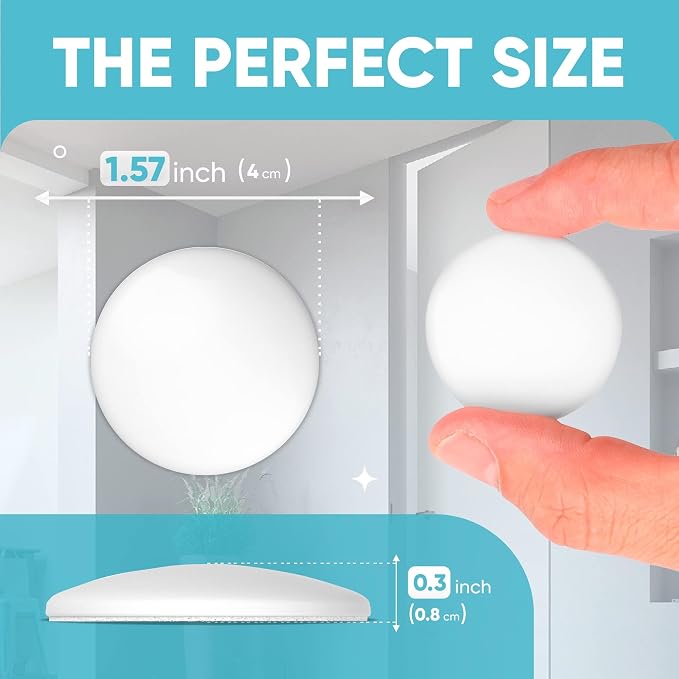 Strongest Home Wall Door Handle Stopper Set. 7 Pieces of White Silicone Door - Image 3