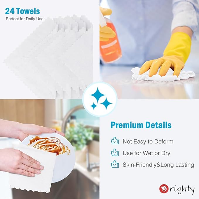 Orighty Microfiber Cleaning Cloth, 24 Pack Highly Absorbent Cleaning Supplies - Image 6