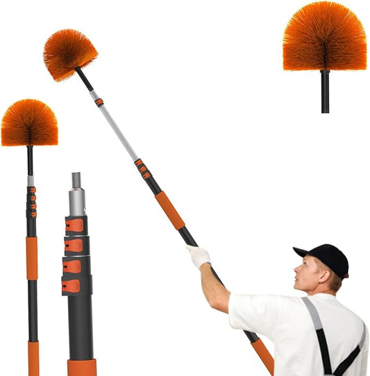 12FT Cobweb Duster with Extension Pole, Spider Web Brush by LAANPOLE