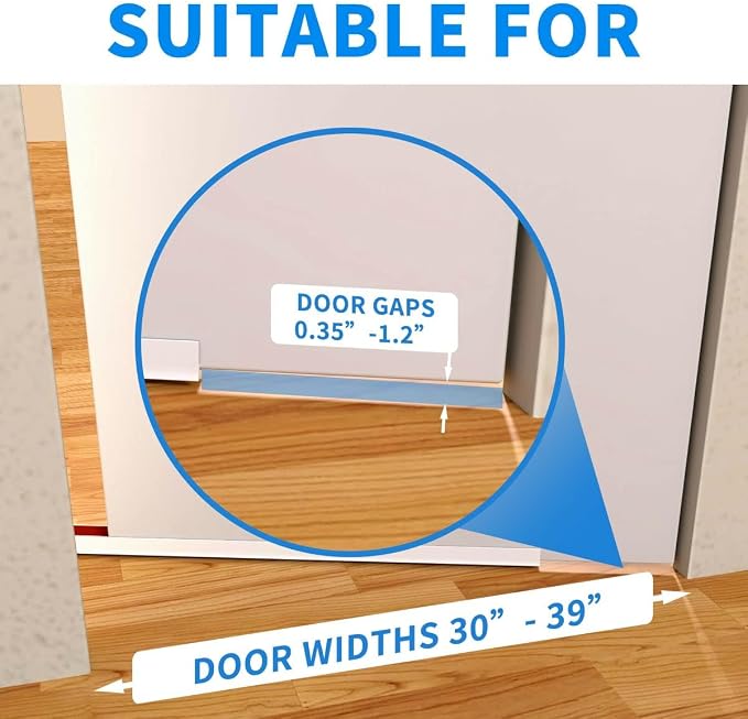 Door Draft Stopper, Strong Adhesive Door Sweep - Image 3
