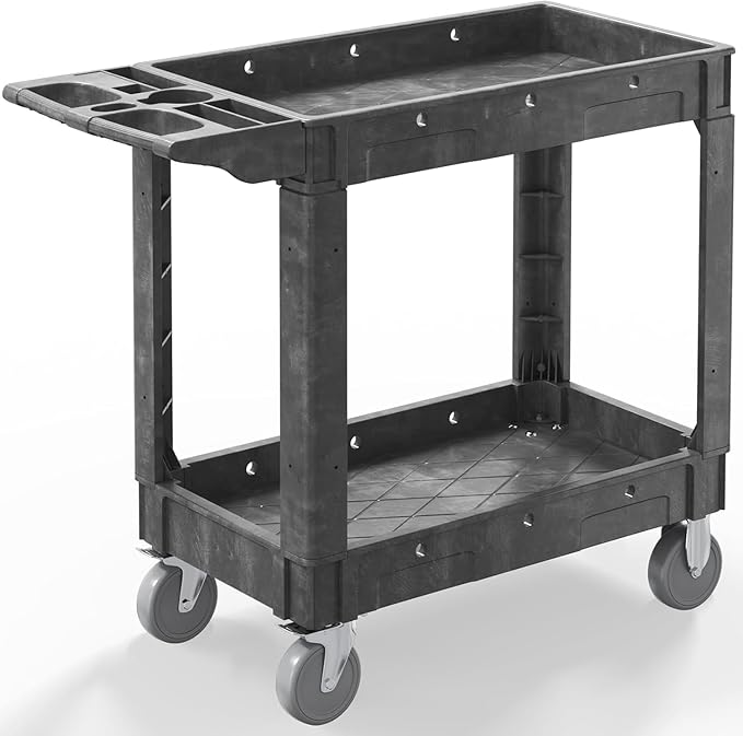 Utility Cart on Wheels, 1000 lbs Capacity Rolling Service Cart, 40 x 17 Inch by WanmwillToolOrganizer