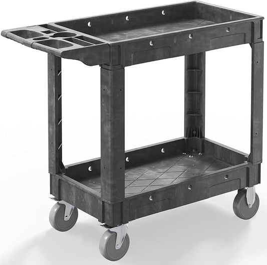 Utility Cart on Wheels, 1000 lbs Capacity Rolling Service Cart, 40 x 17 Inch by WanmwillToolOrganizer