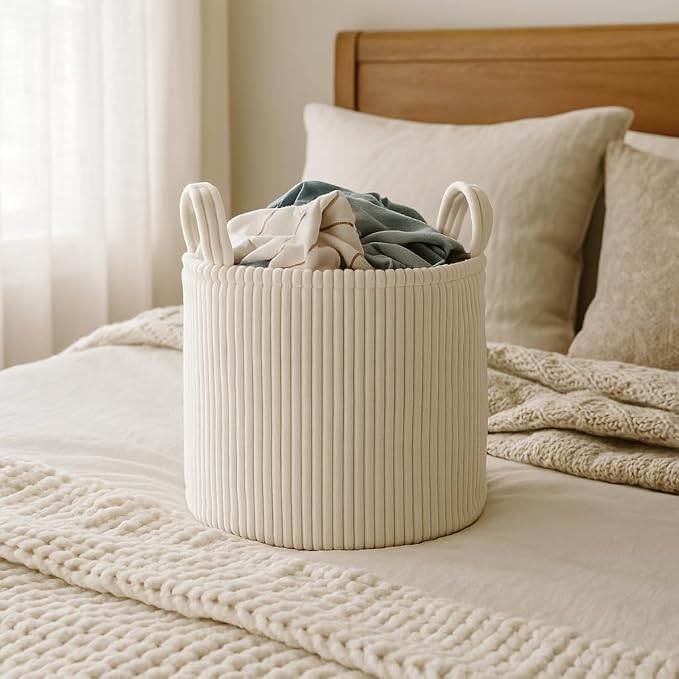 PUTSKA Blanket Basket – Round Storage - Image 4