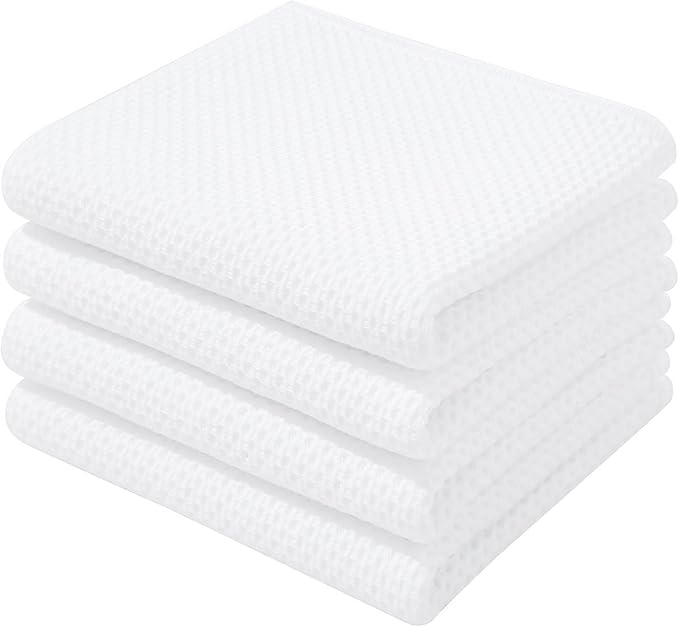 Homaxy 100% Cotton Waffle Weave Kitchen Dish Towels, Ultra Soft Absorbent Quick by Homaxy
