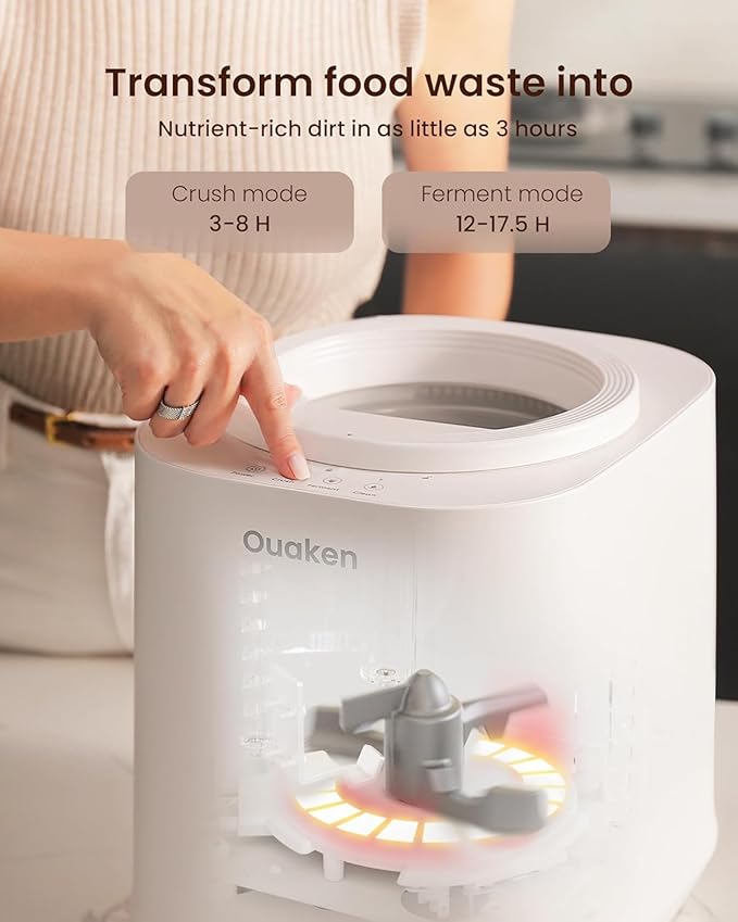 Electric Composter for Kitchen, 4L Smart Countertop Compost Bin, Odorless | Low - Image 6