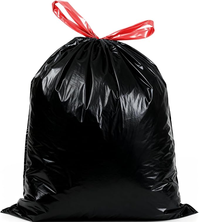 XUXRUS 2.6-3 Gallon Black Bathroom Drawstring Trash Bags - Image 9