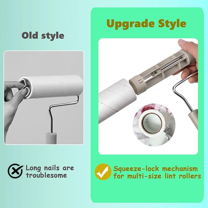 Extra Sticky Large Surface Lint Roller, 6.3'' Giant Lint Roller - Image 5