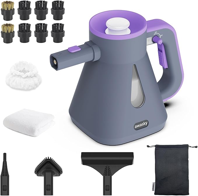 Steam Cleaner: 10s Fast Heating-Lockable Steam Trigger-Large Tank-Refill by awasky