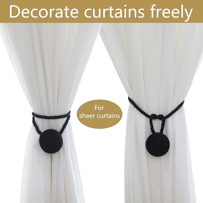 Magnetic Curtain Tiebacks - 12mm Magnetic Tie Backs - Image 4