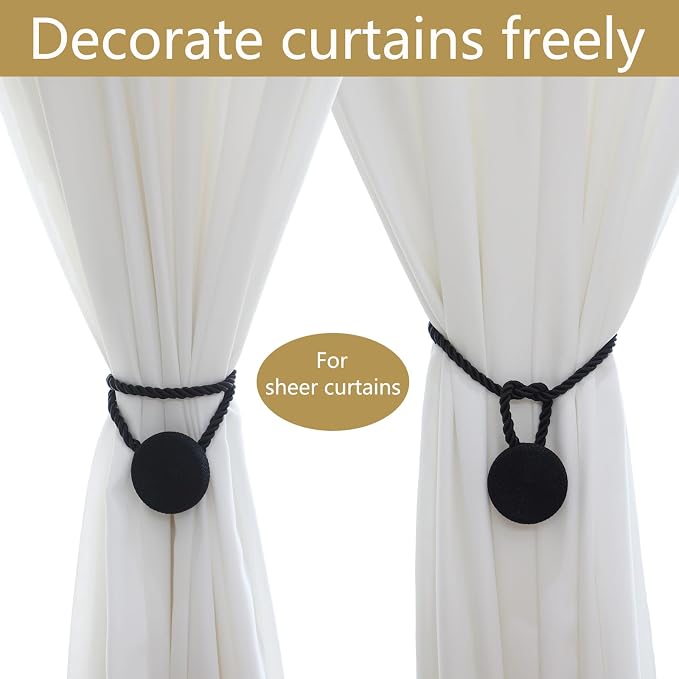 Magnetic Curtain Tiebacks - 12mm Magnetic Tie Backs - Image 4