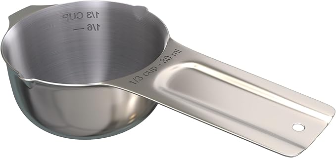Color Up ⅓ Cup Measuring Cup – Premium Chrome Stainless Steel, Accurate - Image 6