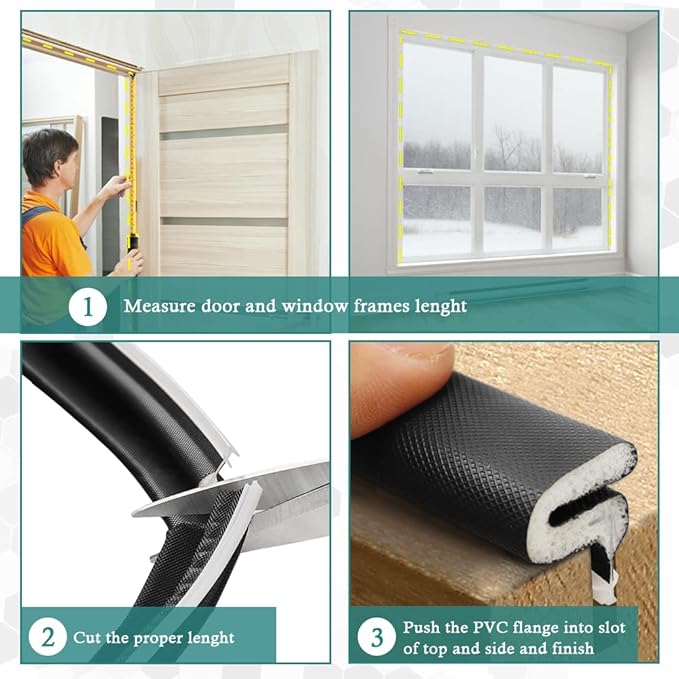 Kerf Weather Stripping Door Seal Strip 26 Ft Q Foam Door Weatherstrip Seal - Image 7