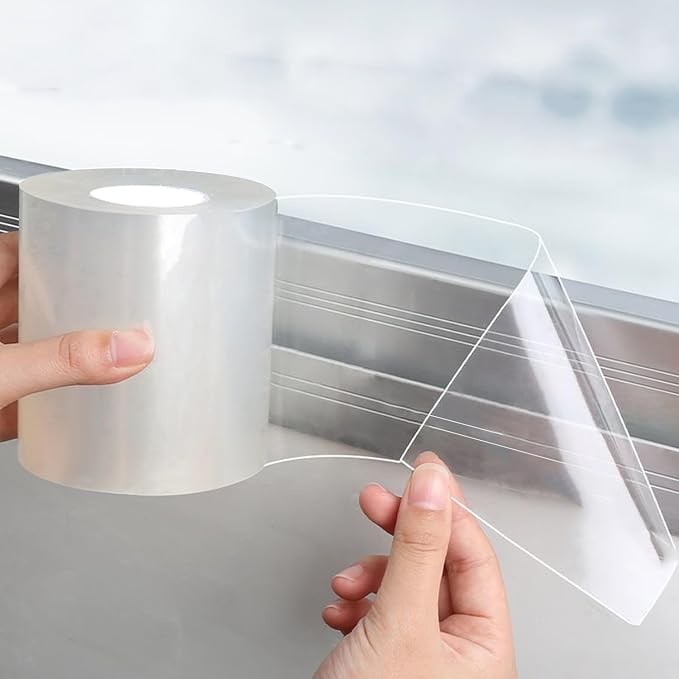 Transparent Window Weather Sealing Tape 3 Inch x 33 FT Weather Stripping by QoqooiceSnorkelingGear