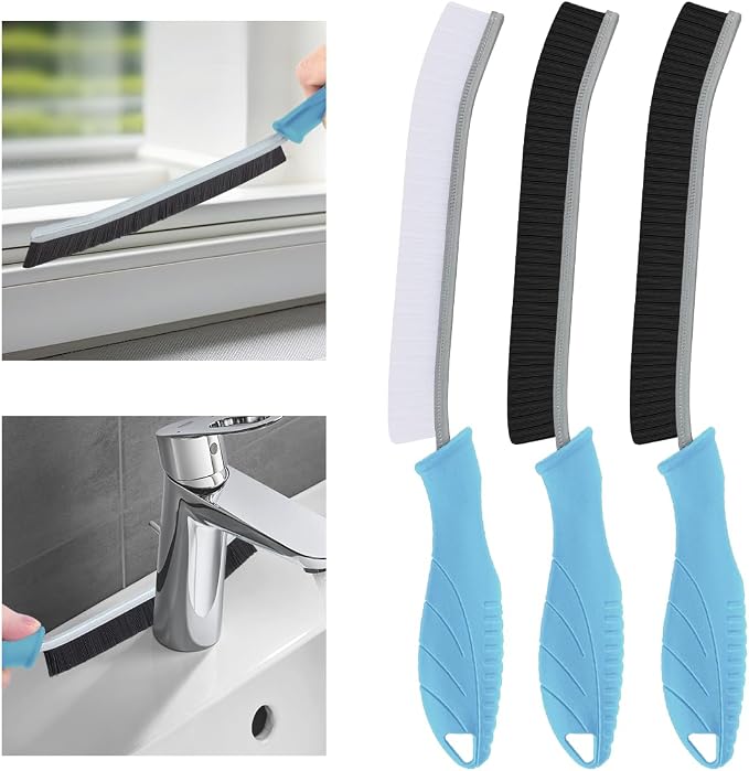 Hard Bristle Crevice Cleaning Brush-Thin Gap Scrub Brush, Small Cleaning Brush by TQRR