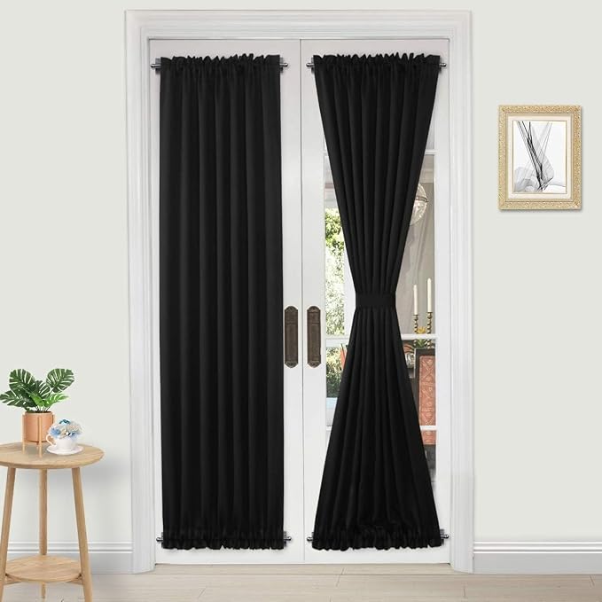 DWCN French Door Curtains – Rod Pocket Thermal Blackout Curtain by DWCN