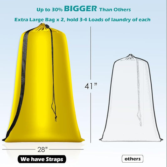 Heavy Duty Laundry Bag 2 Pack XL Nylon Laundry Bags - Image 2