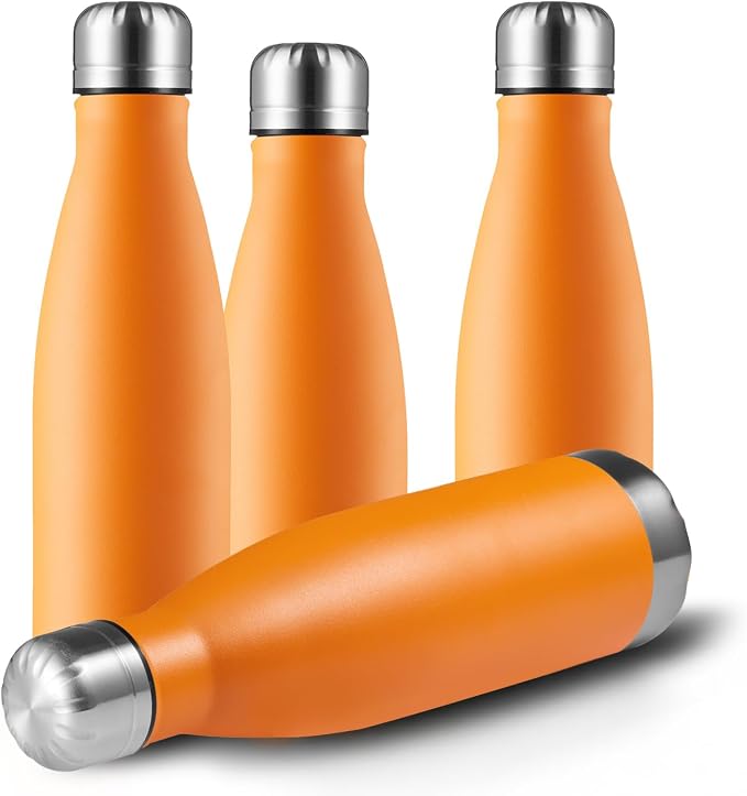 MEWAY 17oz Sport Water Bottle 4 Pack Vacuum Insulated Stainless Steel by MEWAY