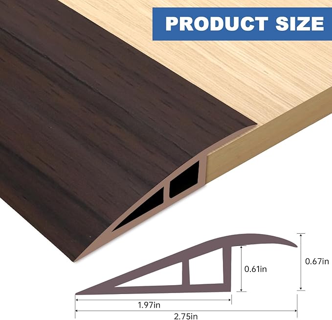 Vinyl Door Threshold Flooring Transition Strip Self Adhesive Carpet Edging Strip - Image 2