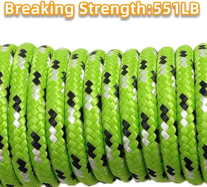 Diamond Braided Polypropylene Rope Nylon Rope Mix Thick Heavy Duty Ropes 1/4 - Image 2