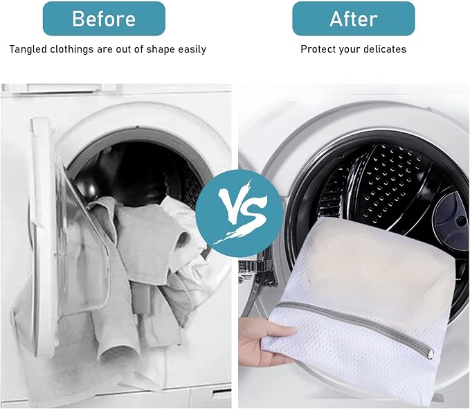 Polecasa 2Pcs 24 x 24 Inches Extra Durable 125g Diamond Mesh Laundry Bags - Image 6